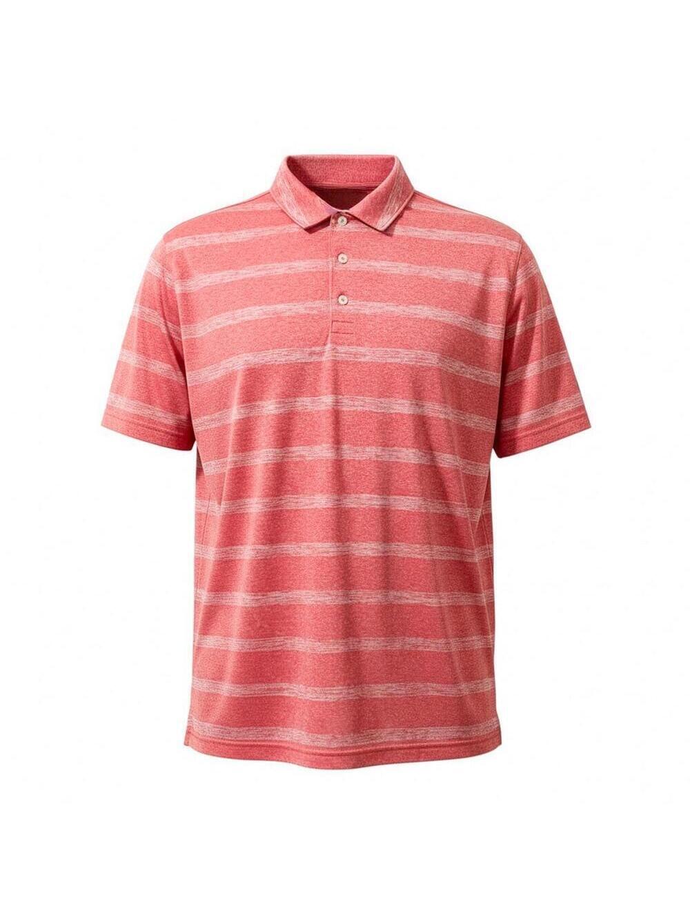 Puma Essential Pounce Golf Polo Men's Size Large Red Striped Dry-Cell Polyester